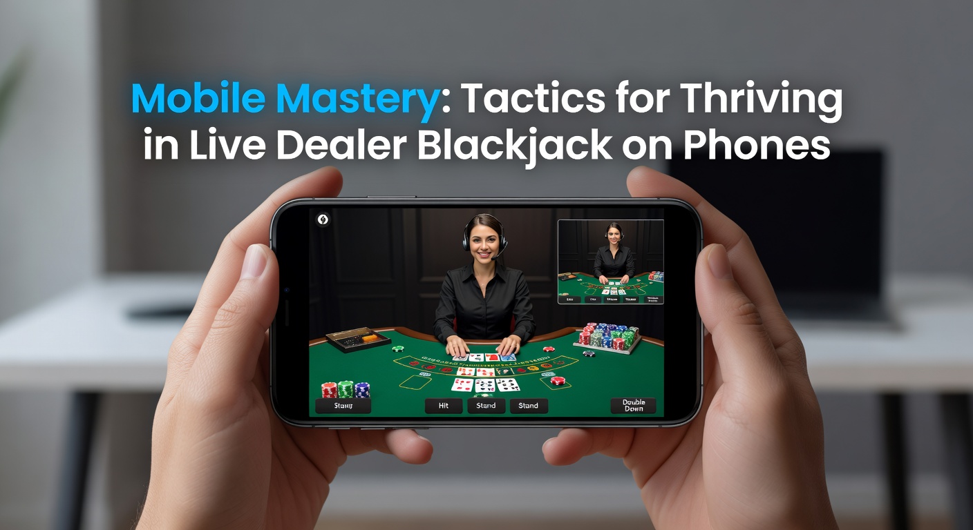 Smartphone screen displaying a live dealer blackjack table with cards in play and betting options visible